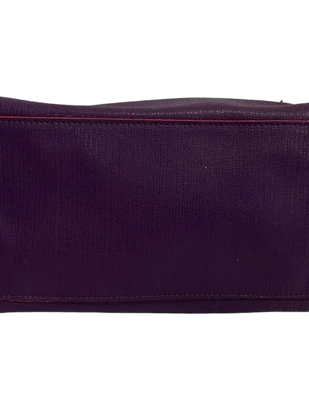 FURLA Purple Black Red PVC Leather Tote Bag